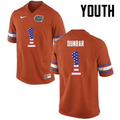 Youth Florida Gators #1 Quinton Dunbar NCAA Nike Orange USA Flag Fashion Authentic Stitched College Football Jersey WYN6862ZQ